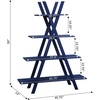 image:imageConvenience Concepts Oxford A Frame Bookshelf 4575  4Tier Farmhouse OpenConcept Bookshelf for Living Room Family Room XShaped Shelving Unit for Media amp Home Decor Office Storage BlackCobalt Blue