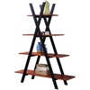 image:imageConvenience Concepts Oxford A Frame Bookshelf 4575  4Tier Farmhouse OpenConcept Bookshelf for Living Room Family Room XShaped Shelving Unit for Media amp Home Decor Office Storage BlackCherryBlack