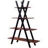image:imageConvenience Concepts Oxford A Frame Bookshelf 4575  4Tier Farmhouse OpenConcept Bookshelf for Living Room Family Room XShaped Shelving Unit for Media amp Home Decor Office Storage BlackCherryBlack