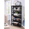 image:imageConvenience Concepts Oxford Bookcase 315  5Tier Farmhouse Bookcase for Living Room Modern Family Room Media amp Display Storage Organizer for Home Office Library Tall Shelving Unit BlackBlack