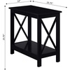 image:imageConvenience Concepts Oxford Chairside End Table with Shelf WhiteBlack