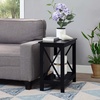 image:imageConvenience Concepts Oxford Chairside End Table with Shelf WhiteBlack