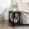 image:imageConvenience Concepts Oxford Chairside End Table with Shelf WhiteEspresso