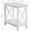 image:imageConvenience Concepts Oxford Chairside End Table with Shelf WhiteWhite