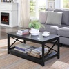 image:imageConvenience Concepts Oxford Coffee Table with Shelf White Faux MarbleBlackBlack