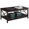 image:imageConvenience Concepts Oxford Coffee Table with Shelf White Faux MarbleBlackEspresso
