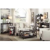 image:imageConvenience Concepts Oxford Coffee Table with Shelf White Faux MarbleBlackEspresso