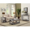 image:imageConvenience Concepts Oxford Coffee Table with Shelf White Faux MarbleBlackGrey