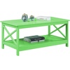 image:imageConvenience Concepts Oxford Coffee Table with Shelf White Faux MarbleBlackLime