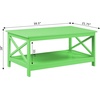 image:imageConvenience Concepts Oxford Coffee Table with Shelf White Faux MarbleBlackLime