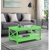 image:imageConvenience Concepts Oxford Coffee Table with Shelf White Faux MarbleBlackLime