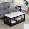 image:imageConvenience Concepts Oxford Coffee Table with Shelf White Faux MarbleBlackWhite Faux MarbleBlack