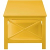 image:imageConvenience Concepts Oxford Coffee Table with Shelf White Faux MarbleBlackYellow