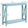 image:imageConvenience Concepts Oxford Console Table 395  Sofa Table with Storage Shelf Transitional Entryway Hall Table for Living Room and Bedroom Display Foyer Table Blush PinkSea Foam Blue