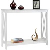 image:imageConvenience Concepts Oxford Console Table 395  Sofa Table with Storage Shelf Transitional Entryway Hall Table for Living Room and Bedroom Display Foyer Table Blush PinkWhite