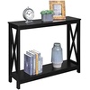 image:imageConvenience Concepts Oxford Console Table 395  Sofa Table with Storage Shelf Transitional Entryway Hall Table for Living Room and Bedroom Display Foyer Table Blush PinkBlack