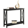 image:imageConvenience Concepts Oxford Console Table 395  Sofa Table with Storage Shelf Transitional Entryway Hall Table for Living Room and Bedroom Display Foyer Table Blush PinkBlack