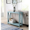 image:imageConvenience Concepts Oxford Console Table 395  Sofa Table with Storage Shelf Transitional Entryway Hall Table for Living Room and Bedroom Display Foyer Table Blush PinkSea Foam Blue