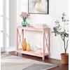 image:imageConvenience Concepts Oxford Console Table 395  Sofa Table with Storage Shelf Transitional Entryway Hall Table for Living Room and Bedroom Display Foyer Table Blush PinkBlush Pink