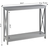 image:imageConvenience Concepts Oxford Console Table 395  Sofa Table with Storage Shelf Transitional Entryway Hall Table for Living Room and Bedroom Display Foyer Table Blush PinkGrey