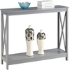 image:imageConvenience Concepts Oxford Console Table 395  Sofa Table with Storage Shelf Transitional Entryway Hall Table for Living Room and Bedroom Display Foyer Table Blush PinkGrey