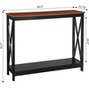 image:imageConvenience Concepts Oxford Console Table 395  Sofa Table with Storage Shelf Transitional Entryway Hall Table for Living Room and Bedroom Display Foyer Table Blush PinkCherryBlack