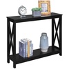 image:imageConvenience Concepts Oxford Console Table 395  Sofa Table with Storage Shelf Transitional Entryway Hall Table for Living Room and Bedroom Display Foyer Table Blush PinkBlack