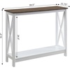 image:imageConvenience Concepts Oxford Console Table 395  Sofa Table with Storage Shelf Transitional Entryway Hall Table for Living Room and Bedroom Display Foyer Table Blush PinkDriftwoodWhite