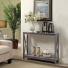 image:imageConvenience Concepts Oxford Console Table 395  Sofa Table with Storage Shelf Transitional Entryway Hall Table for Living Room and Bedroom Display Foyer Table Blush PinkGrey
