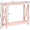 image:imageConvenience Concepts Oxford Console Table 395  Sofa Table with Storage Shelf Transitional Entryway Hall Table for Living Room and Bedroom Display Foyer Table Blush PinkBlush Pink