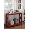 image:imageConvenience Concepts Oxford Console Table 395  Sofa Table with Storage Shelf Transitional Entryway Hall Table for Living Room and Bedroom Display Foyer Table Blush PinkCranberry Red