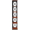 image:imageConvenience Concepts Oxford Corner Bookcase 12  5Tier Slim Farmhouse Bookcase for Modern Living amp Family Room Media Storage Organizer for Home Office Library Tall Shelving Unit Sea Foam BlueCherryBlack