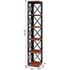 image:imageConvenience Concepts Oxford Corner Bookcase 12  5Tier Slim Farmhouse Bookcase for Modern Living amp Family Room Media Storage Organizer for Home Office Library Tall Shelving Unit Sea Foam BlueCherryBlack