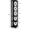 image:imageConvenience Concepts Oxford Corner Bookcase 12  5Tier Slim Farmhouse Bookcase for Modern Living amp Family Room Media Storage Organizer for Home Office Library Tall Shelving Unit Sea Foam BlueBlack