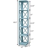 image:imageConvenience Concepts Oxford Corner Bookcase 12  5Tier Slim Farmhouse Bookcase for Modern Living amp Family Room Media Storage Organizer for Home Office Library Tall Shelving Unit Sea Foam BlueSea Foam