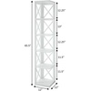 image:imageConvenience Concepts Oxford Corner Bookcase 12  5Tier Slim Farmhouse Bookcase for Modern Living amp Family Room Media Storage Organizer for Home Office Library Tall Shelving Unit Sea Foam BlueWhite