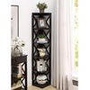 image:imageConvenience Concepts Oxford Corner Bookcase 12  5Tier Slim Farmhouse Bookcase for Modern Living amp Family Room Media Storage Organizer for Home Office Library Tall Shelving Unit Sea Foam BlueBlack