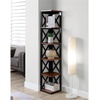 image:imageConvenience Concepts Oxford Corner Bookcase 12  5Tier Slim Farmhouse Bookcase for Modern Living amp Family Room Media Storage Organizer for Home Office Library Tall Shelving Unit Sea Foam BlueCherryBlack