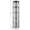 image:imageConvenience Concepts Oxford Corner Bookcase 12  5Tier Slim Farmhouse Bookcase for Modern Living amp Family Room Media Storage Organizer for Home Office Library Tall Shelving Unit Sea Foam BlueGrey