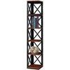 image:imageConvenience Concepts Oxford Corner Bookcase 12  5Tier Slim Farmhouse Bookcase for Modern Living amp Family Room Media Storage Organizer for Home Office Library Tall Shelving Unit Sea Foam BlueCherryBlack