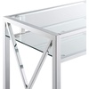 image:imageConvenience Concepts Oxford Desk 42inch Clear GlassChrome 136075GLCRO