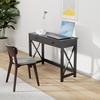 image:imageConvenience Concepts Oxford Desk with Charging Station 42 BlackBlack