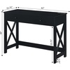 image:imageConvenience Concepts Oxford Desk with Charging Station 42 BlackBlack