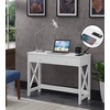 image:imageConvenience Concepts Oxford Desk with Charging Station 42 BlackWhite
