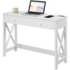 image:imageConvenience Concepts Oxford Desk with Charging Station 42 BlackWhite