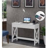 image:imageConvenience Concepts Oxford Desk with Charging Station 42 BlackWhite