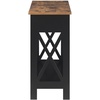 image:imageConvenience Concepts Oxford Flip Top End Table with Charging Station 2375  Modern Living Room Table with USB Ports and Power Outlets Side Table Side Table with Storage Shelf BarnwoodBlackBarnwoodBlack