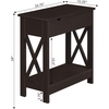 image:imageConvenience Concepts Oxford Flip Top End Table with Charging Station and Shelf Espresso