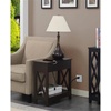 image:imageConvenience Concepts Oxford Flip Top End Table with Charging Station and Shelf Espresso