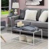 image:imageConvenience Concepts Palm Beach Coffee Table with Removable Trays and Shelf GrayGrey